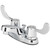 Chrome Two-Handle Bathroom Sink Faucet 4 in.