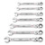 144-Position Flex-Head Ratcheting Combination Wrench Set SAE (7-Piece)
