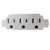 Grounded 3 Outlet Power Adapter - White