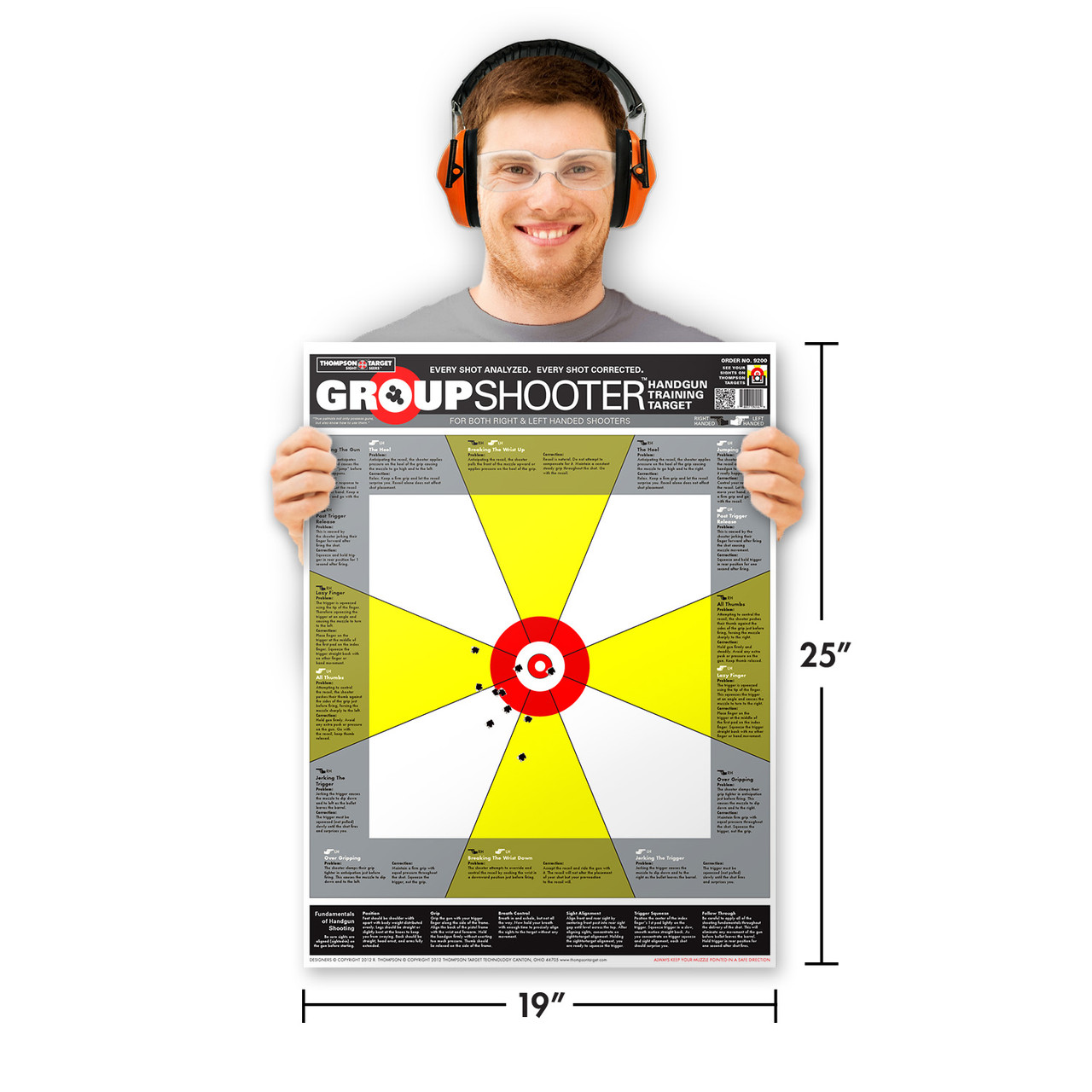 Group Shooter Handgun 19"x25" Paper Shooting Targets