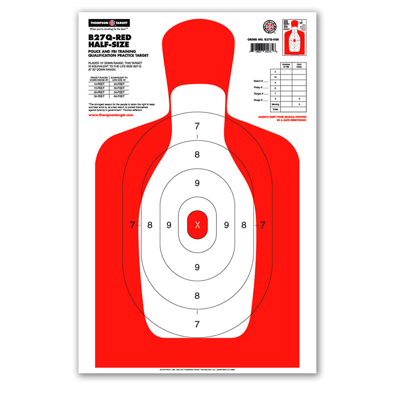 b27q hs red silhouette range shooting targets by thompson