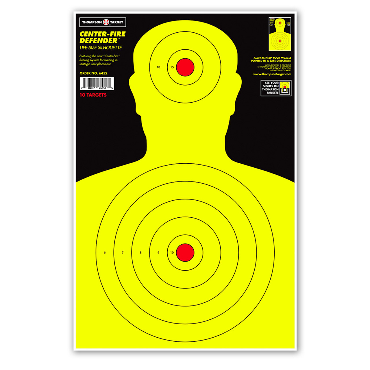 【美品】TARGET RISING SUN,G5.2BA Center-Fire Life Size Silhouette 12.5