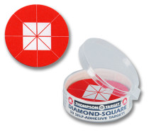 Diamond Square Red Adhesive Shooting Targets by Thompson