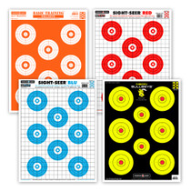 Ultra Bright Bullseye Shooting Target Combo Pack