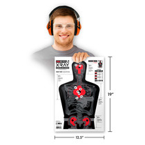 HALO X-Ray Half-Size Human Silhouette Reactive Splatter Shooting Targets by Thompson Size Info