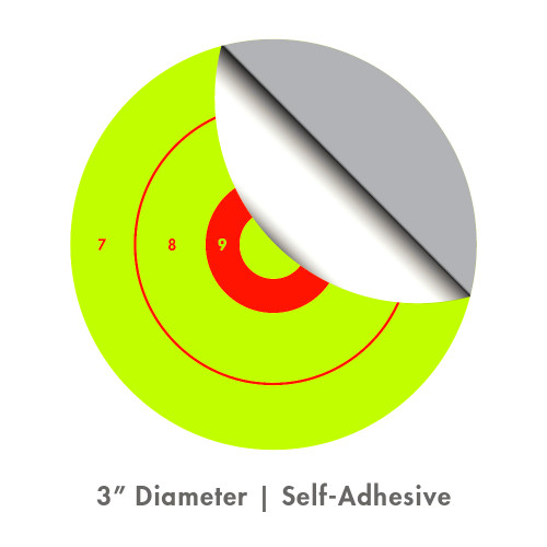 3 inch Stick & Splatter Reactive Targets Self Adhesive Targets