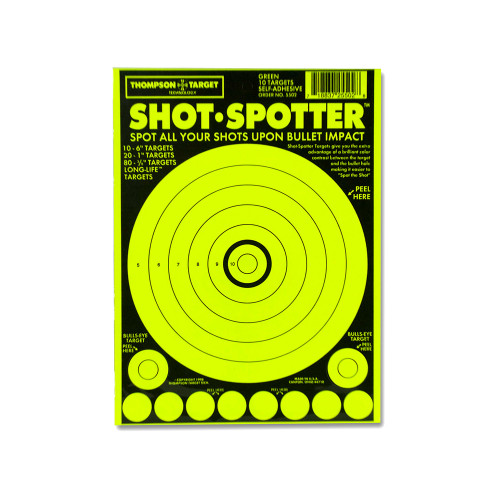 Shot Spotter Green Adhesive Peel & Stick Gun Shooting Targets by Thompson