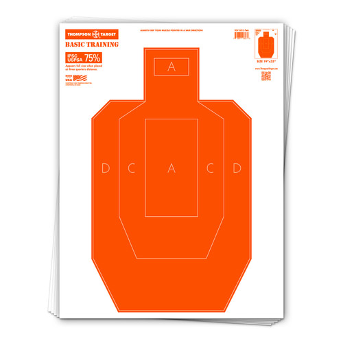 Basic Training 75% IPSC/USPSA 19"x25" Economy Paper Shooting Targets Basic Training 75% IPSC/USPSA 19"x25" Economy Paper Shooting Targets
