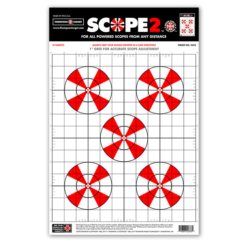 Scope 2 Sight-In 12.5"x19" Paper Shooting Targets by Thompson
