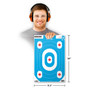 Man holding Thompson Target B27 Shield Defense Shooting Target