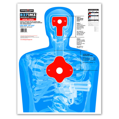 B27-IMZUT 19"x25" Silhouette Pistol Shooting Targets