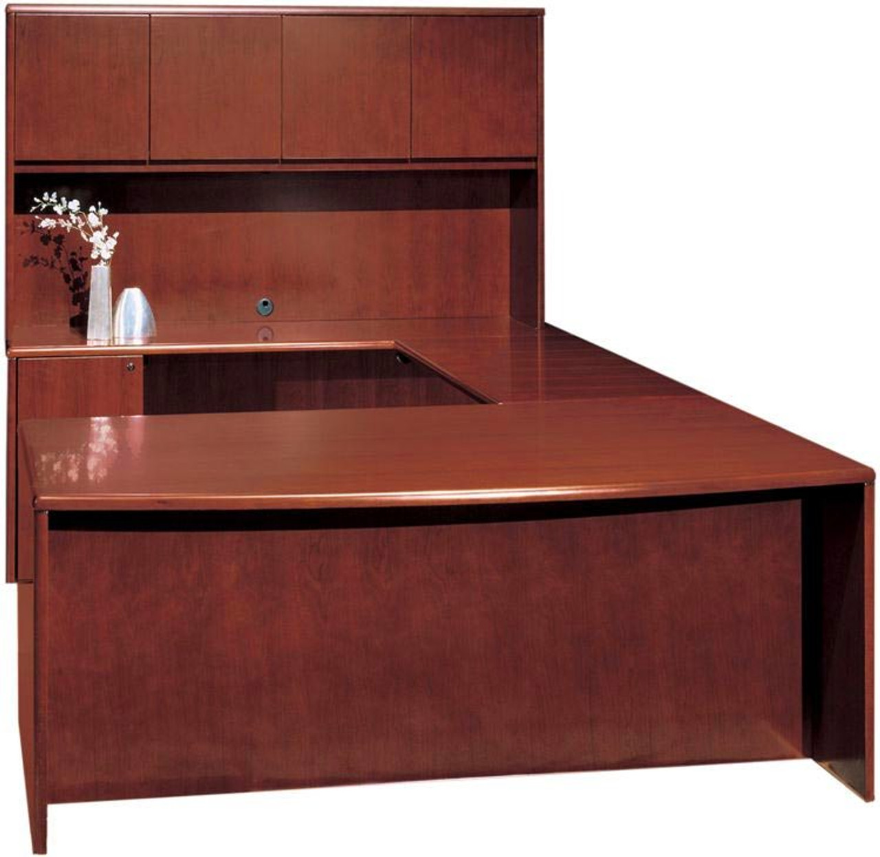 Ruby Bowfront Executive UShape Desk with Hutch DEXA Commercial Interiors