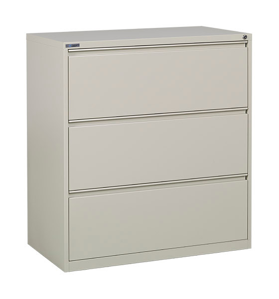 Putty Metal 36" Wide 3Drawer Lateral File DEXA Commercial
