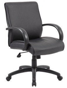 Black Contemporary Mid-Back Executive Chair Black Contemporary Mid-Back Executive Chair