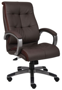 Double Plush Brown High Back Executive Chair Double Plush Brown High Back Executive Chair