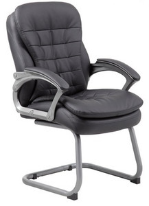 Black Pillow-Top Guest Chair Black Pillow-Top Guest Chair