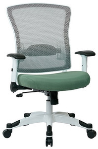 White Breathable Mesh Chair with Jade Padded Mesh Seat White Breathable Mesh Chair with Jade Padded Mesh Seat