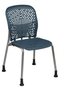 Blue Mist with Platinum Frame Visitors Chairs with Glides Blue Mist with Platinum Frame Visitors Chairs with Glides