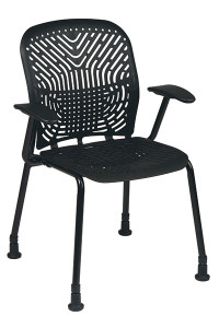 Raven Black Seat and Back Visitors Chairs with Arms and Glides Raven Black Seat and Back Visitors Chairs with Arms and Glides