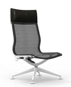 Curva Aluminum Frame High-Back Mesh Lounge Armless Chair Curva Aluminum Frame High-Back Mesh Lounge Armless Chair