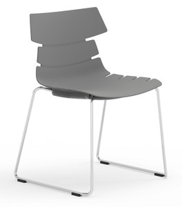 Tikal London Gray Sled Base Side Chair Tikal London Gray Sled Base Side Chair