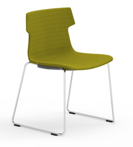 Tikal Moss Green Sled Base Upholstered Side Chair Tikal Moss Green Sled Base Upholstered Side Chair