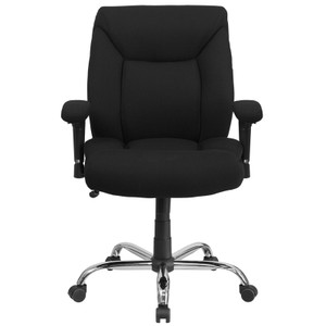 HERCULES Series Big & Tall 400 lb. Rated Black Fabric Deep Tufted Swivel Ergonomic Task Office Chair with Adjustable Arms HERCULES Series Big & Tall 400 lb. Rated Black Fabric Deep Tufted Swivel Ergonomic Task Office Chair with Adjustable Arms