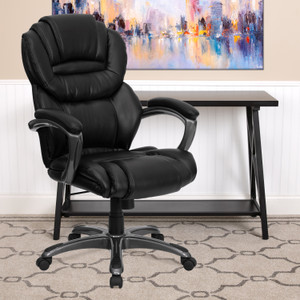 High Back Black LeatherSoft Executive Swivel Ergonomic Office Chair with Arms High Back Black LeatherSoft Executive Swivel Ergonomic Office Chair with Arms