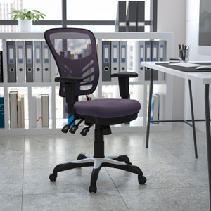 Mid-Back Dark Gray Mesh Multifunction Executive Swivel Ergonomic Office Chair with Adjustable Arms Mid-Back Dark Gray Mesh Multifunction Executive Swivel Ergonomic Office Chair with Adjustable Arms