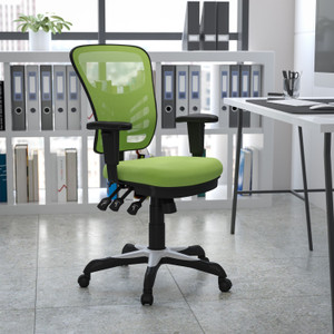 Mid-Back Green Mesh Multifunction Executive Swivel Ergonomic Office Chair with Adjustable Arms Mid-Back Green Mesh Multifunction Executive Swivel Ergonomic Office Chair with Adjustable Arms