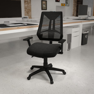 High Back Black Mesh Multifunction Swivel Ergonomic Task Office Chair with Adjustable Arms High Back Black Mesh Multifunction Swivel Ergonomic Task Office Chair with Adjustable Arms