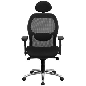 High Back Black Super Mesh Executive Swivel Chair with Knee Tilt Control and Adjustable Arms High Back Black Super Mesh Executive Swivel Chair with Knee Tilt Control and Adjustable Arms