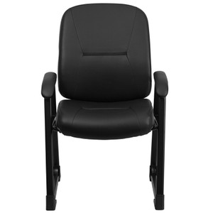 HERCULES Series Big & Tall 400 lb. Rated Black LeatherSoft Executive Side Chair with Sled Base HERCULES Series Big & Tall 400 lb. Rated Black LeatherSoft Executive Side Chair with Sled Base