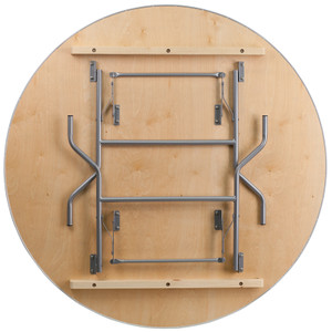 60'' Round HEAVY DUTY Birchwood Folding Banquet Table with METAL Edges 60'' Round HEAVY DUTY Birchwood Folding Banquet Table with METAL Edges