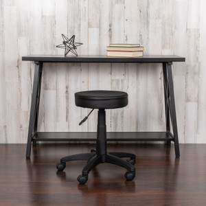 Black Adjustable Doctors Stool on Wheels with Ergonomic Molded Seat Black Adjustable Doctors Stool on Wheels with Ergonomic Molded Seat