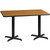 30'' x 60'' Rectangular Natural Laminate Table Top with 22'' x 22'' Table Height Bases 30'' x 60'' Rectangular Natural Laminate Table Top with 22'' x 22'' Table Height Bases