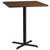 36'' Square Walnut Laminate Table Top with 30'' x 30'' Bar Height Table Base 36'' Square Walnut Laminate Table Top with 30'' x 30'' Bar Height Table Base