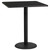 36'' Square Black Laminate Table Top with 24'' Round Bar Height Table Base 36'' Square Black Laminate Table Top with 24'' Round Bar Height Table Base