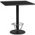 42'' Square Black Laminate Table Top with 24'' Round Bar Height Table Base and Foot Ring 42'' Square Black Laminate Table Top with 24'' Round Bar Height Table Base and Foot Ring