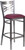 HERCULES Series Clear Coated ''X'' Back Metal Restaurant Barstool - Burgundy Vinyl Seat HERCULES Series Clear Coated ''X'' Back Metal Restaurant Barstool - Burgundy Vinyl Seat