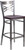 HERCULES Series Clear Coated ''X'' Back Metal Restaurant Barstool - Mahogany Wood Seat HERCULES Series Clear Coated ''X'' Back Metal Restaurant Barstool - Mahogany Wood Seat