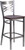 HERCULES Series Clear Coated ''X'' Back Metal Restaurant Barstool - Walnut Wood Seat HERCULES Series Clear Coated ''X'' Back Metal Restaurant Barstool - Walnut Wood Seat