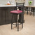 HERCULES Series Black Ladder Back Swivel Metal Barstool - Burgundy Vinyl Seat HERCULES Series Black Ladder Back Swivel Metal Barstool - Burgundy Vinyl Seat