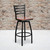 HERCULES Series Black Ladder Back Swivel Metal Barstool - Cherry Wood Seat HERCULES Series Black Ladder Back Swivel Metal Barstool - Cherry Wood Seat