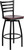 HERCULES Series Black Ladder Back Swivel Metal Barstool - Mahogany Wood Seat HERCULES Series Black Ladder Back Swivel Metal Barstool - Mahogany Wood Seat