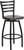 HERCULES Series Black Ladder Back Swivel Metal Barstool - Walnut Wood Seat HERCULES Series Black Ladder Back Swivel Metal Barstool - Walnut Wood Seat