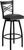 HERCULES Series Black ''X'' Back Swivel Metal Barstool - Black Vinyl Seat HERCULES Series Black ''X'' Back Swivel Metal Barstool - Black Vinyl Seat