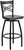 HERCULES Series Black ''X'' Back Swivel Metal Barstool - Walnut Wood Seat HERCULES Series Black ''X'' Back Swivel Metal Barstool - Walnut Wood Seat
