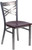 HERCULES Series Clear Coated ''X'' Back Metal Restaurant Chair - Mahogany Wood Seat HERCULES Series Clear Coated ''X'' Back Metal Restaurant Chair - Mahogany Wood Seat