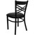 HERCULES Series Black ''X'' Back Metal Restaurant Chair - Black Vinyl Seat HERCULES Series Black ''X'' Back Metal Restaurant Chair - Black Vinyl Seat